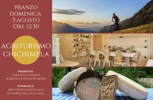 Pranzo all'Agriturismo Chichimela e bike tour guidato alla scoperta dell'Alta Valle