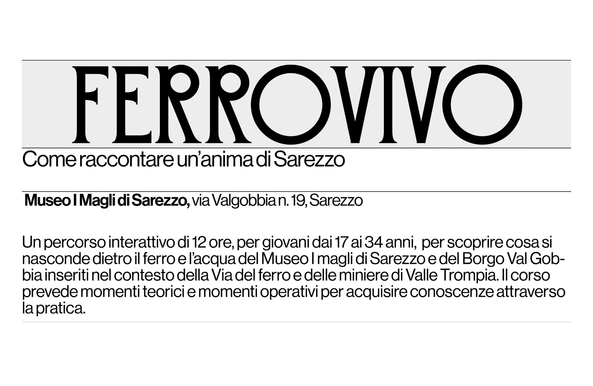 voci dal fuoco sarezzo